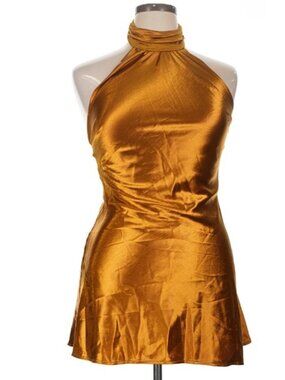 Lovers + Friends Cocktail Dress - Metallic Gold Size M